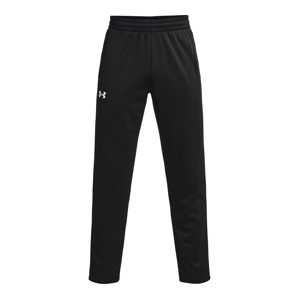 Under Armour Men's Armour Fleece Pants, (001) Black / / White, Large
