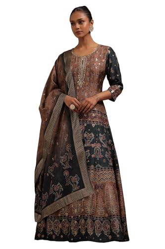 Soch Women Viscose Blend Ethnic Motifs Gown Zardosi