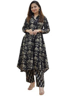 GRECIILOOKS Womens A-Line Rayon Regular Fit Co-Ord Set (Black, Medium)