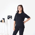 BlissClub Women Everyday Cozy Tee | WillowSoft Fabric | Raglan Sleeves | Ribbed Neck | Ribbed Sleeves | 3 Pockets | T-Shirt for