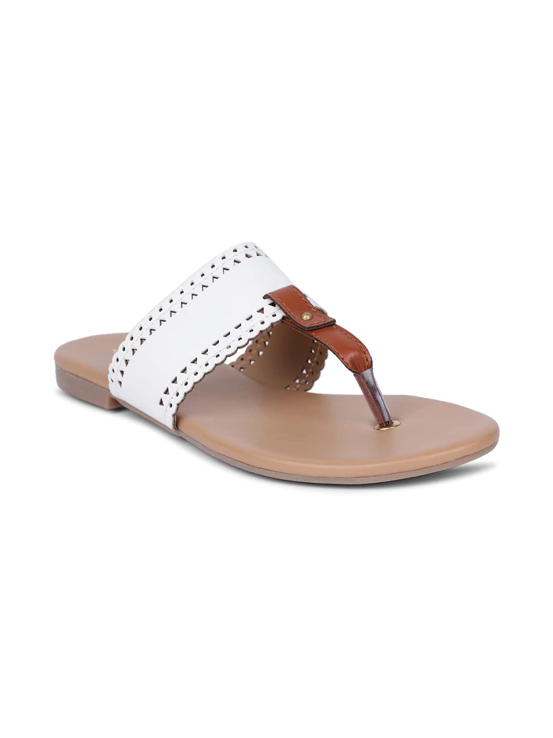 Bata Blake Thong Womens White Flat Slippers  7 UK (5711927) 7