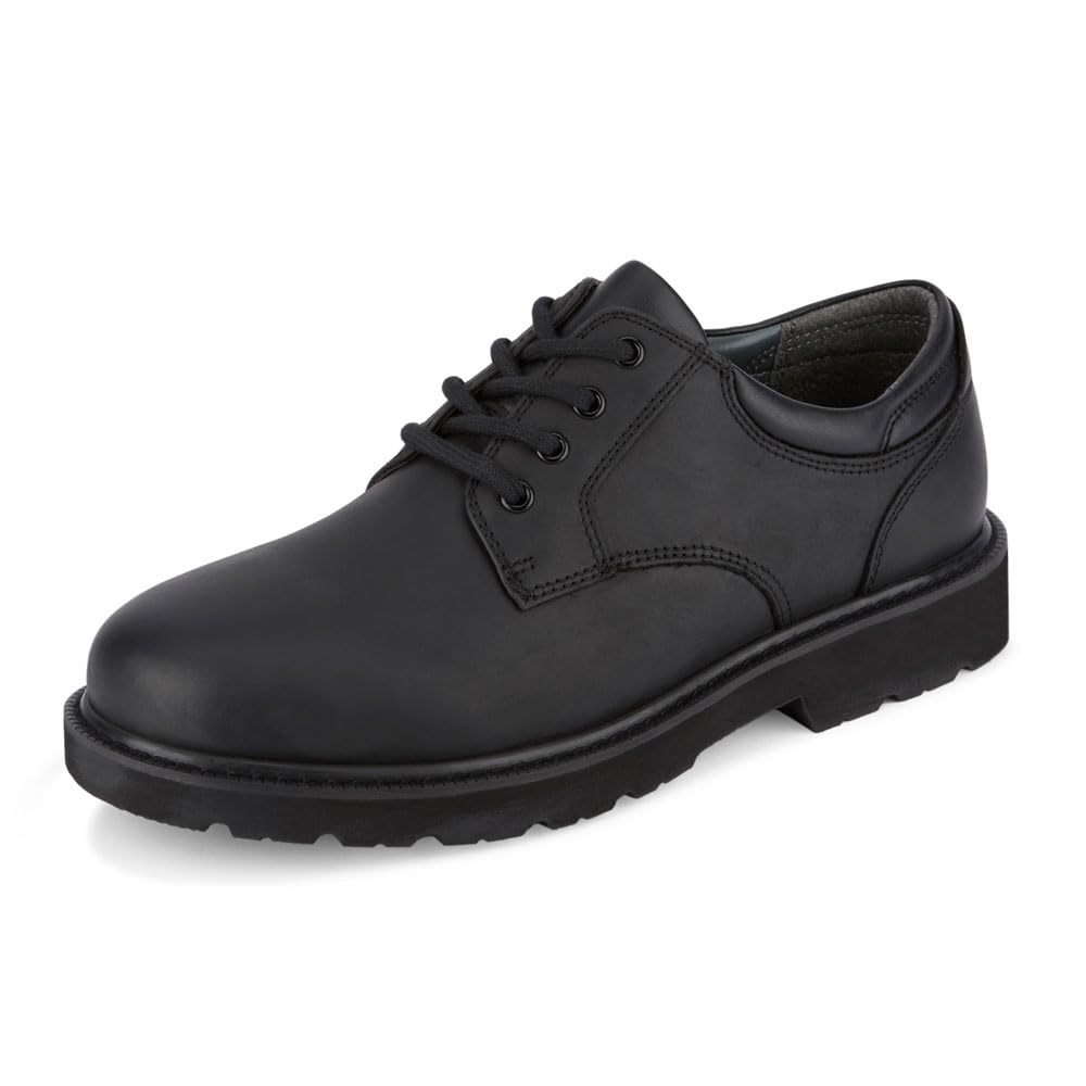 Dockers Mens Shelter Leather Rugged Casual Oxford Shoe - Wide Widths Available, Black, 11 W