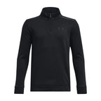 Under Armour Boys ArmourFleece 1/4 Zip, (001) Black / / Black, Youth Medium