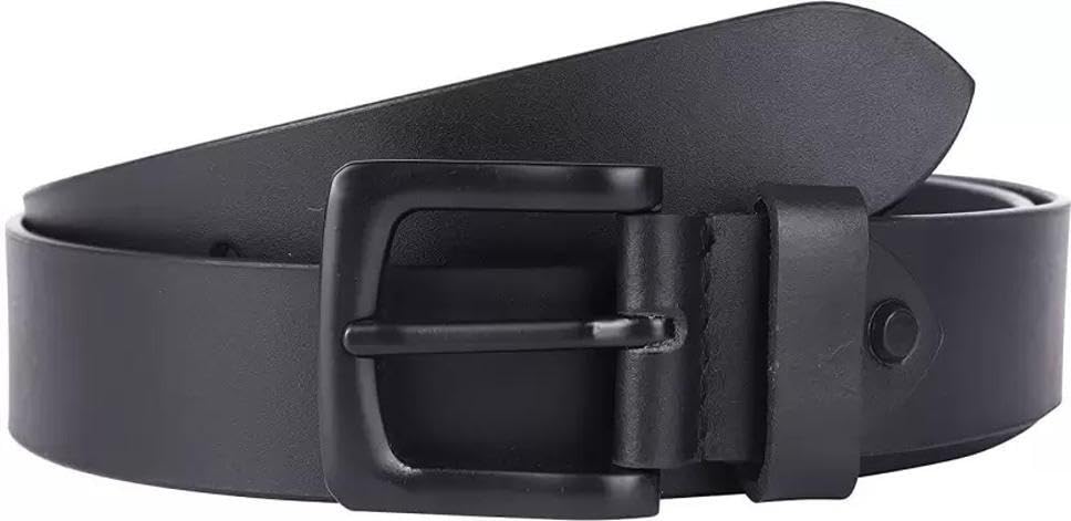 Men Black Genuine Leather Belt ()_424 40