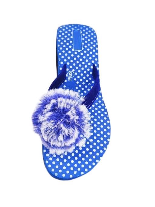 Slippers for Womens Home Slippers Flip Flop Indoor Outdoor Flip Cute Foot Wear Daily Use  BZBlue flower shosy z_silpper4 4