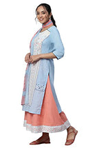 Aurelia Women'S Straight Kurta, Peach Culottes And Dupatta Set
