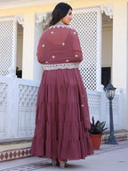 Fashion Basket Georgette Anarkali Dress For Women