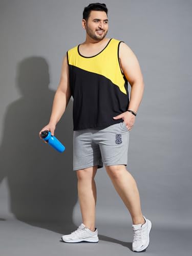 Bigbanana Plus Size MenS Regular Fit Colorblock Innerwear Vest