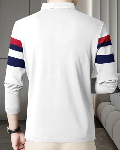 Noble Monk Mens Polycotton Regular Fit Full Sleeves Polo T-Shirt