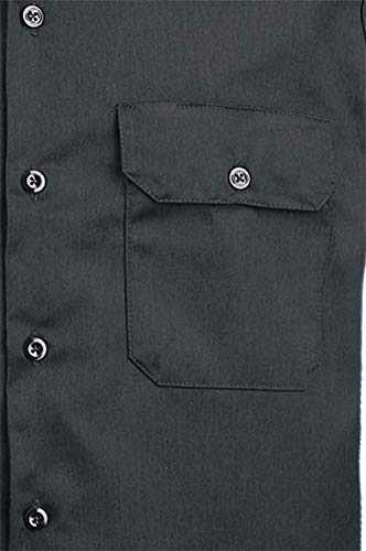 Dickies mens Short-sleeve Work Button Down Shirt, Black, XX-Large Tall US