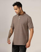 Leriya Fashion Mens Regular Fit T-Shirt (LF-MT-1049_Brown