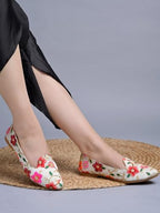 Shoetopai WomenS Multi Ethnic Embroidered Slip-On Belly With Mirror Work  Traditional Multicolor Juttis For Casual & Festive Eu