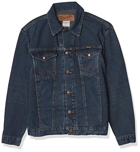 Wrangler Men's Cowboy Cut Western Unlined Denim Jacket, Dark Blue, Large
