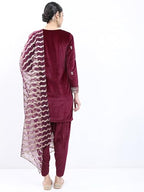 Ketch Polyester Womens Kurta&Pant&Dupatta (Khk3000442_Magenta