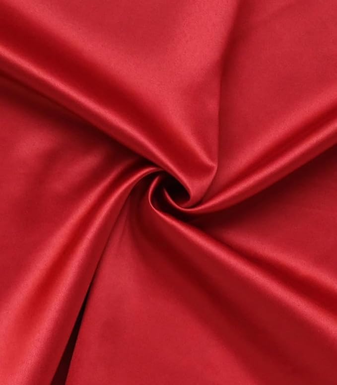 Deelmo Combo Of MenS Stylish Solid Satin Casual Shirt For Men Full Sleeves| Poly Satin Silk Shirt Pack Of 2 Red-Sky