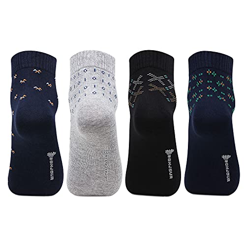 Bonjour Cotton Designer Office/Business/Formal Ankle Modern Socks For Men