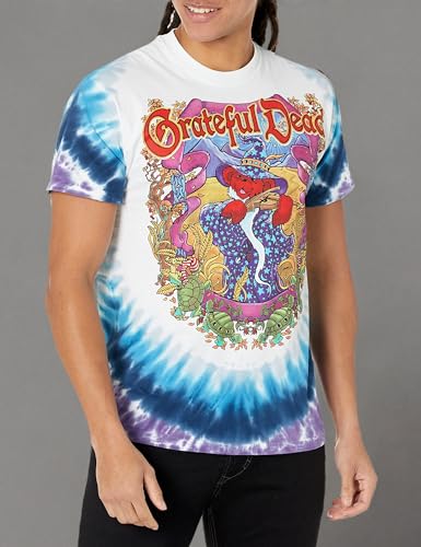 Liquid Blue Men's Grateful Dead-Terrapin Moon T-Shirt, Tie Dye, X-Large