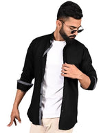 Tee Projekt Shirt for Men Cotton Spread Collar Button Down Long Sleeve Shirt Home, Regular, Home (Pack of 1)