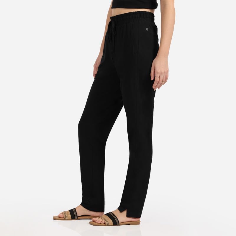 BlissClub Groove-in Cotton Joggers, Cotton Joggers, Side Pockets, Stretchy,Slits at Hem