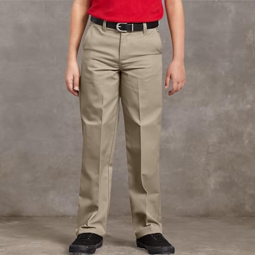 Dickies Boy's Little Flex Waist Flat Front Pants, Desert Sand, 7