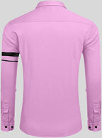 Bellstone Mens Solid Regular Fit Shirt (B-8200_Light Pink