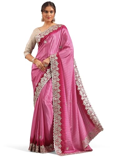 Libas Embellished Crepe Saree For Women (47298Pr)
