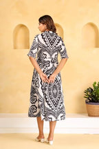 Leriya Fashion Rayon Women Below The Knee Western Midi Casual Dress