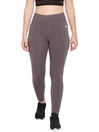 Clovia Womens Feather Feel High Rise 3 Pocket Tights (AB0091R05_Grey_XL)