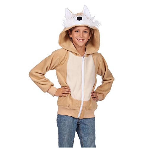 Vixie Kids Hoodie -Tan/Ivory L