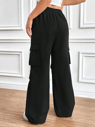 GRECIILOOKS Womens Regular Fit Cargo Pant (GL-W-TP-1082_Black