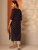 Libas WomenS Silk Blend Straight Kurta (29815_Burgundy