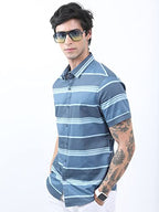 Ketch MenS Slim Fit Shirt (Khsh001306_Blue