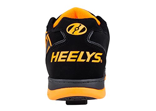 Heelys Kids Propel Skate Shoe, Black/Orange, 4 M US Big Kid