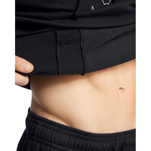 Under Armour Men's Project Rock Rival Fleece Hoodie, (001) Black / / White, X-Large