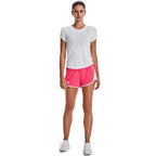 Under Armour Women's Fly by 2.0 Running Shorts, (683) Pink Shock/White/Reflective, Large