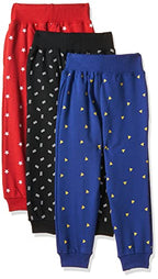 T2F Girls Regular Fit Printed Cotton Joggers Track Pants (Pack of 3)