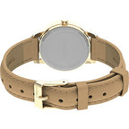 Timex Women's Easy Reader 30mm Watch - Gold-Tone Case Cream Dial with Tan Leather Strap