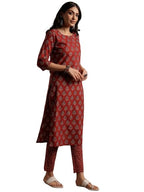 Libas WomenS Cotton Blend Kurta Set (36609H