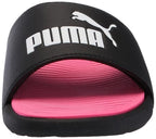 PUMA Cool Cat Sandal Slides Sandal Slides, Black White-Knockout Pink, 6 US Unisex Big Kid