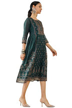 Soch Women Green Chanderi Floral Kurta