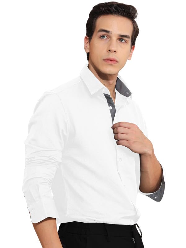 Pinkmint Mens Regular Fit Shirt (Hero_White