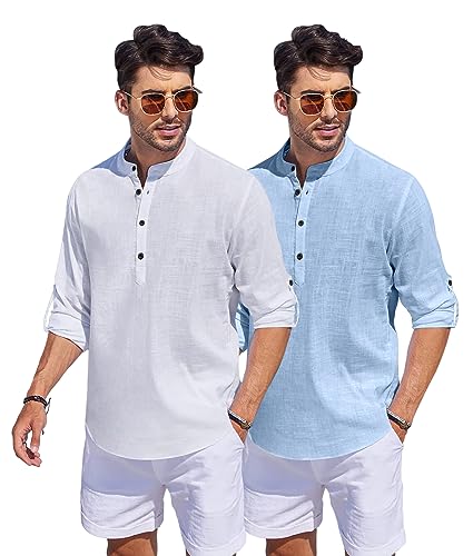 Hemadhav Combo Of MenS Regular Fit Cotton Blend Casual Kurta (Pack Of 2)