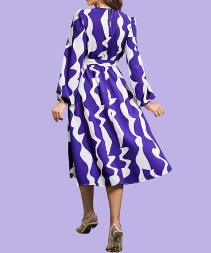 Leriya Fashion Rayon Fit and Flare Below The Knee Women Dress (LF-WD1221_Blue