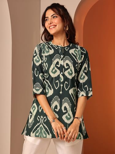 Libas Women'S Cotton Blend Printed Straight Kurtis