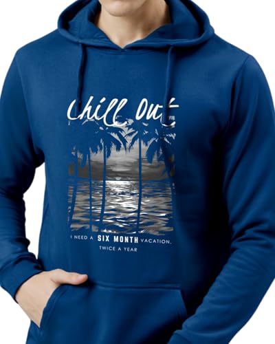 ADRO Printed Hoodie for Men, 320 GSM Soft Regular Fit Cotton Hoodie, Long Lasting Print, Warm Hoodie for Winter | Mens Hoodies |