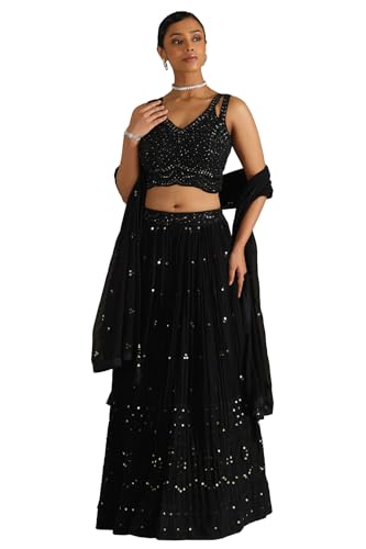 Soch Women Georgette Embroidered Ethnic Wear