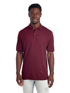 Jerzees Men's SpotShield Stain Resistant Polo Shirts (Short & Long, Short Sleeve-Maroon, X-Large