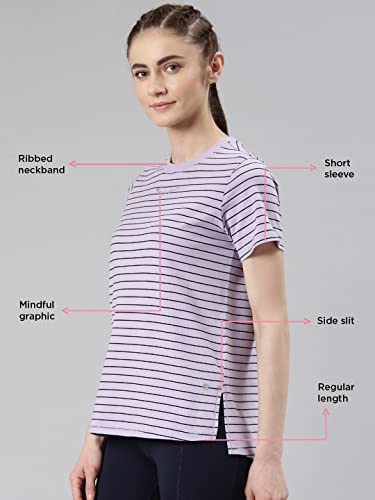 Enamor Womens Striped Relaxed T-Shirt