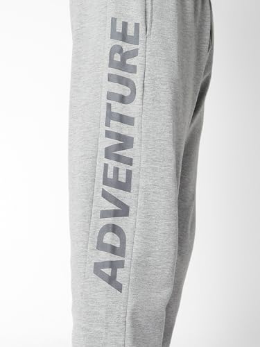 Nobero MenS Relaxed Fit Track Pants (1M-Bwjg-R0089_Grey Melange