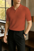 Leriya Fashion MenS Cotton Regular Fit Polo T-Shirt  Plain & Comfortable Orange